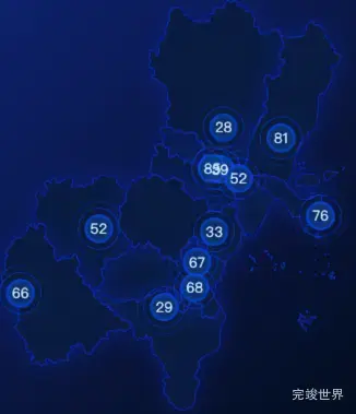 echarts温州市地图气泡图效果实例